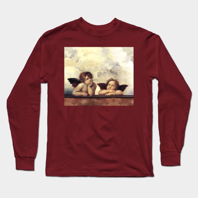 RENAISSANCE ANGELS Winged Cherubs by Raphael Long Sleeve T-Shirt by BulganLumini